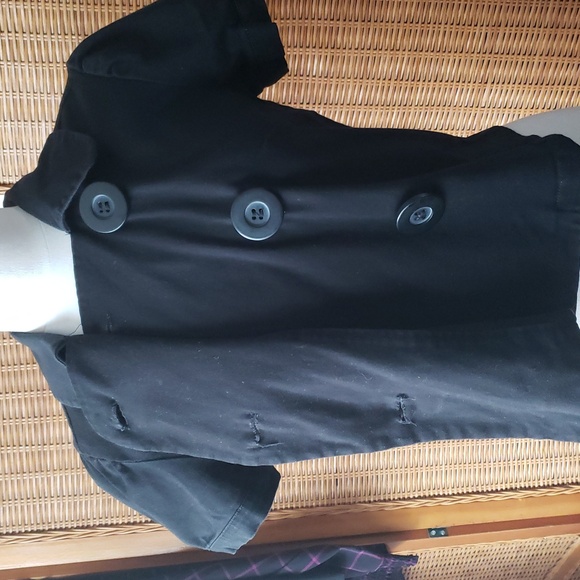 90's/Y2K Paris Blues Cropped Large Buttons Jacket Size Medium - Picture 7 of 12